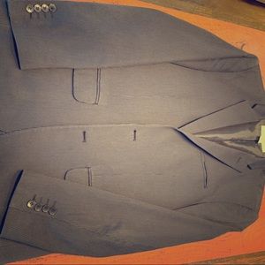 Kenneth Cole Cotton Black Pinstripe Men’s Blazer